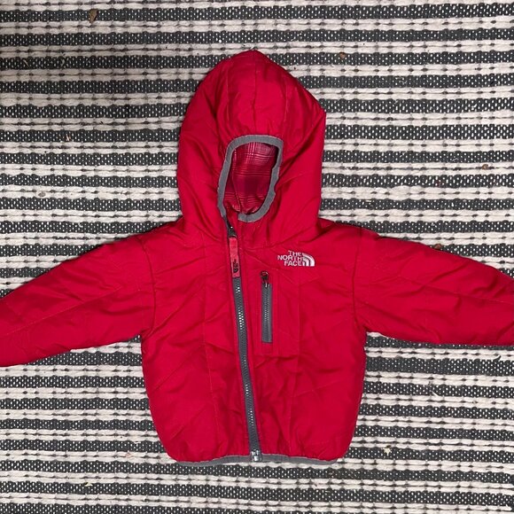 North Face Baby Reversible Hooded Puffer Jacket - Picture 1 of 4